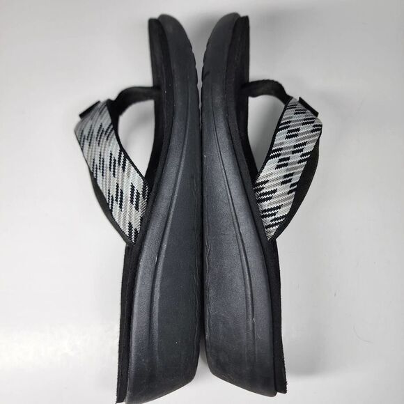 Teva Voya Wedge Thong Sandals Black and Gray‎ womens size 10 - Picture 5 of 9